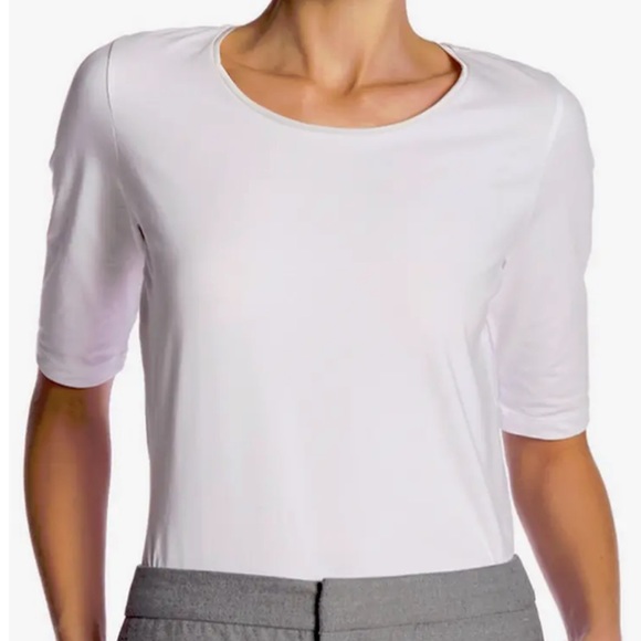 Boss Hugo Boss Emmsi Half Sleeve Top In White - New With Tag - Reemoly - Picture 1 of 2